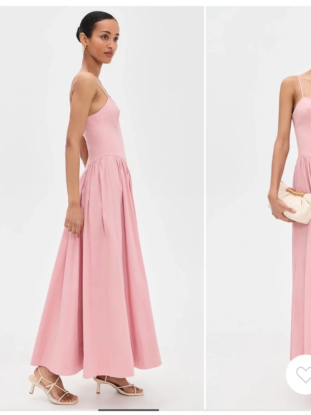 Hemant and Nandita Corseted Maxi Dress in pink size small
